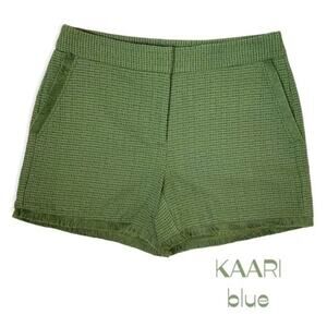 Kaari Blue Fringed Moss Green Black Dressy Shorts NWOT Size 6